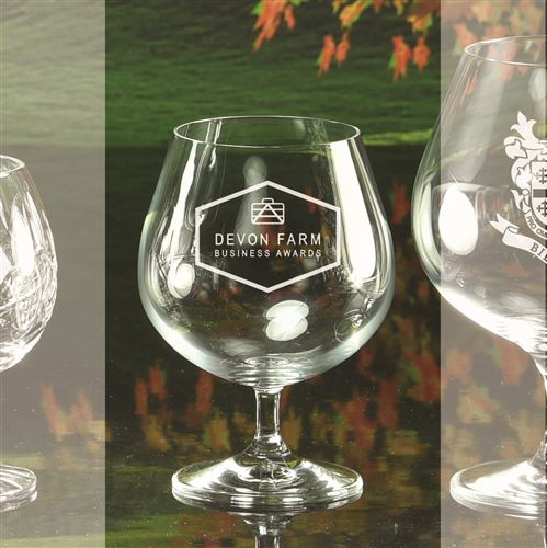 Engraved Crystal Brandy Snifter