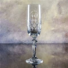 Edward Cut Crystal Engraved Flute