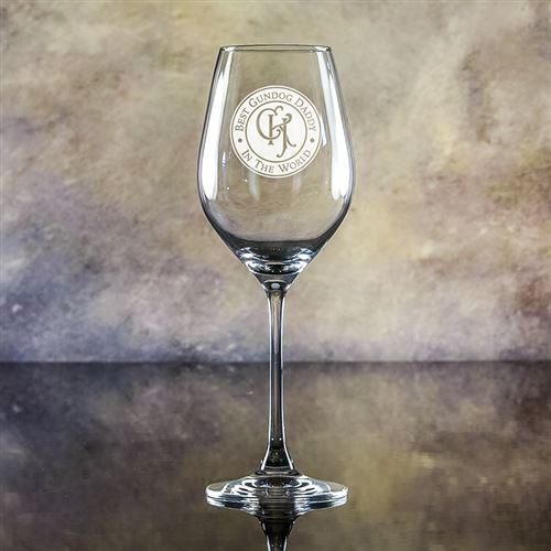 Lydia Engraved Crystal Goblet Glass