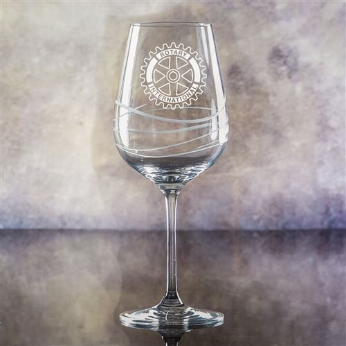 Crystal Engraved Swirl Wine Glass