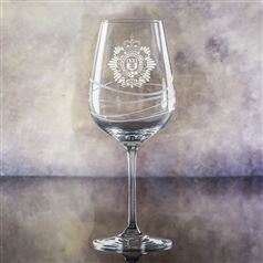 Crystal Engraved Swirl Goblet Glass