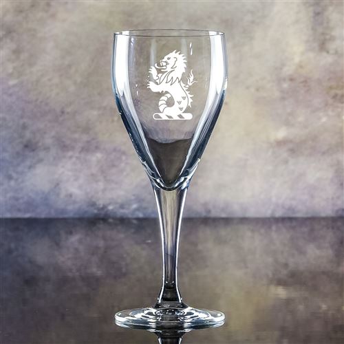 Crystal Engraved Forest Goblet Glass