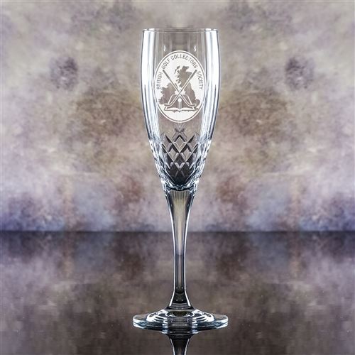 Hand Cut Crystal Engraved Forest Flute