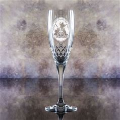 Hand Cut Crystal Engraved Forest Flute