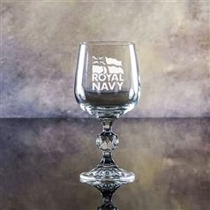 Claudia Small Crystal Engraved Wine Glass