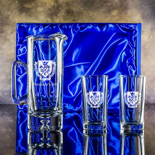 Engraved Crystal Presentation Boxed Tuscany Jug & 