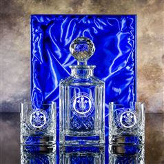 Crystal Cut Salisbury Decanter and Edward Tumblers Gift Set