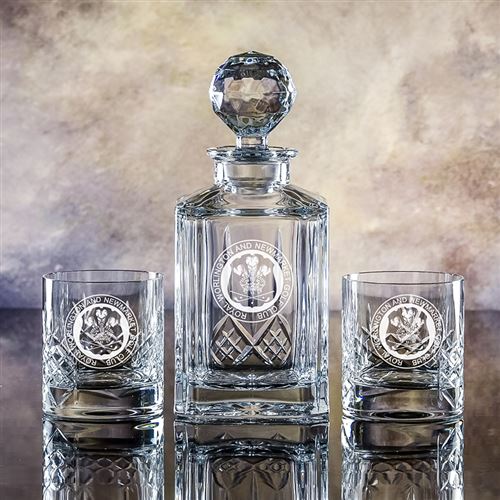 Crystal Cut Salisbury Decanter and Edward Tumblers Gift Set