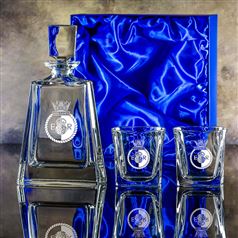 Crystal Admiral Decanter and Admittable Tumblers Gift Set