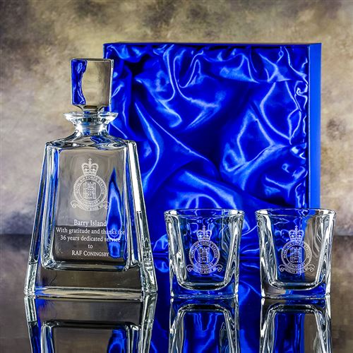 Crystal Admiral Decanter and Admittable Tumblers Gift Set