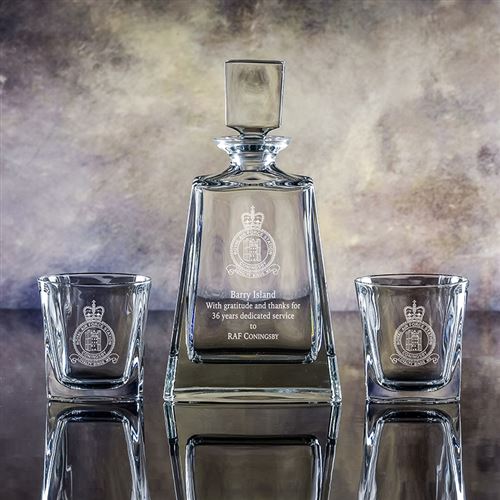 Crystal Admiral Decanter and Admittable Tumblers Gift Set