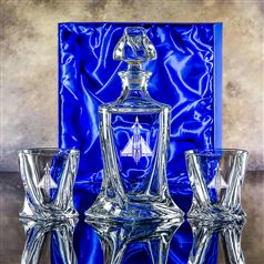 Crystal Barley Decanter and Barley Tumblers Gift Set