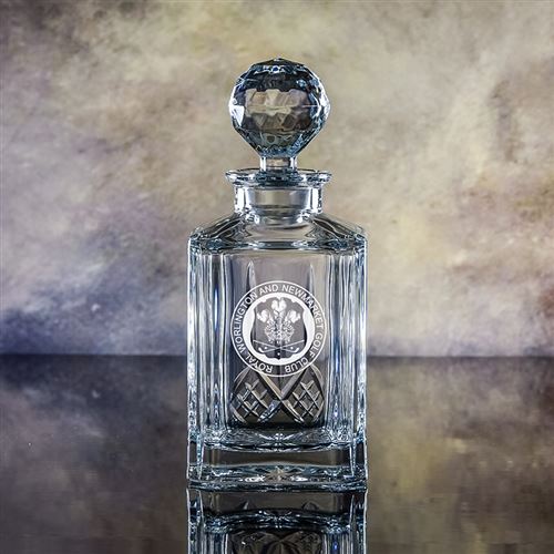 Crystal Engraved Cut Salisbury Decanter