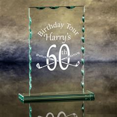Small Crystal Engraved Glacier Plaque