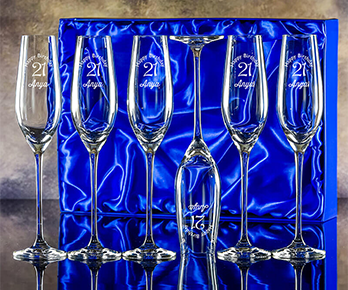 Engraved Champagne Flutes